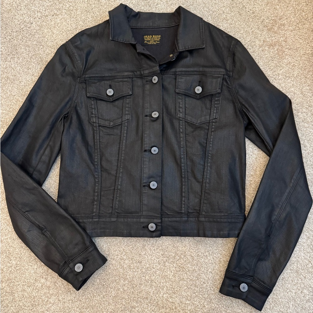 Black JEAN SHOP Denim Jacket size SMALL